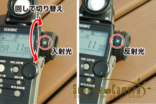 入射と反射の切り替え