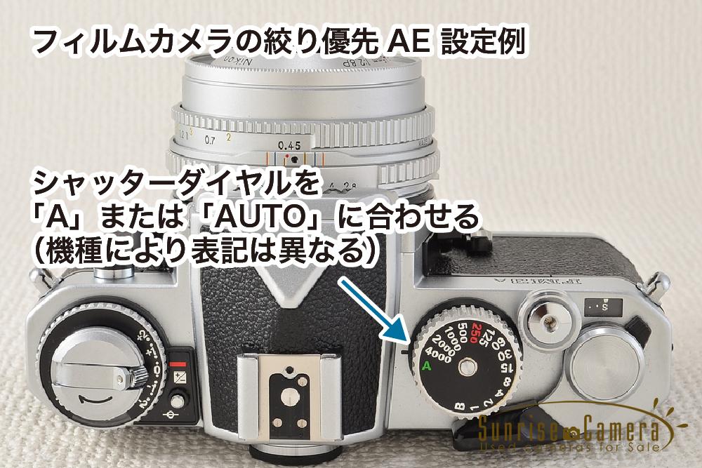 フィルムカメラの絞り優先AE